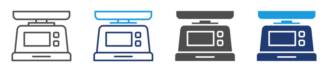 lab scale icon set multiple style