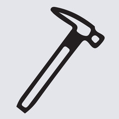 hammer silhouette vector art illustration, hammer and screwdriver