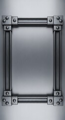Industrial Metal Frame - Riveted Steel Plate for Text or Image.