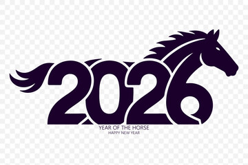 2026 Year of the Horse New Year Celebration Emblem, year of the horse, 2026 design