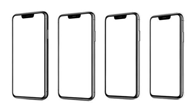 New Iphone 17 series mockup front view isolated on transparent background