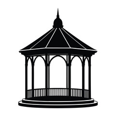 Gazebo Silhouette Illustration