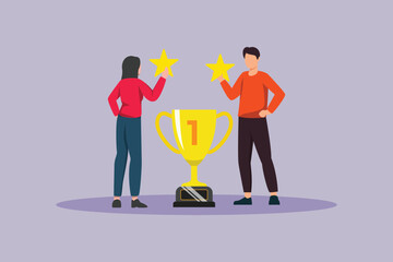 client&nbsp;First concept. colored flat vector illustration isolated