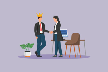 client first in business. client&nbsp;First concept. colored flat vector illustration isolated