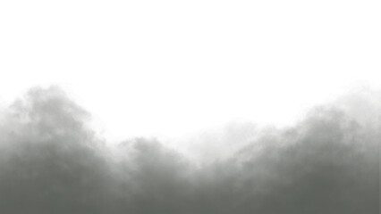 Ground fog or smoke mist isolated on transparent background. Dense haze texture, natural steam effect, vapor design. Realistic PNG overlay