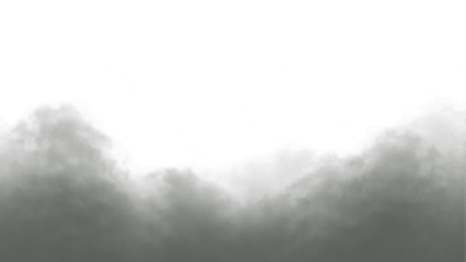 Ground fog or smoke mist isolated on transparent background. Dense haze texture, natural steam effect, vapor design. Realistic PNG overlay
