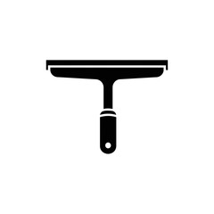 Window Squeegee Cleaning Tool Silhouette Vector Illustration