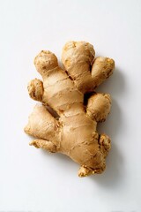 Radice di zenzero isolata su uno sfondo bianco trasparente