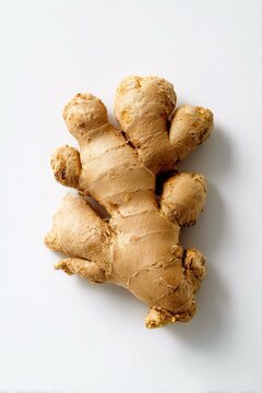 Radice di zenzero isolata su uno sfondo bianco trasparente