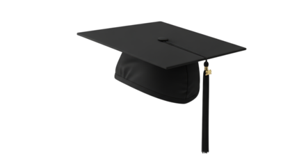 Graduation cap mortarboard academic achievement celebration on transparent background