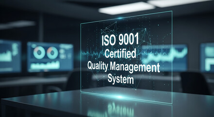 ISO 9001 Certified Quality Management Standard Concept