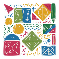 Colorful Abstract Geometric Shapes Illustration