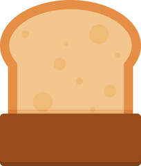 Cute toasted bread illustration