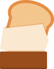Cute toasted bread illustration