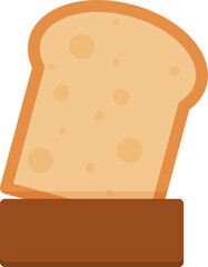 Cute toasted bread illustration