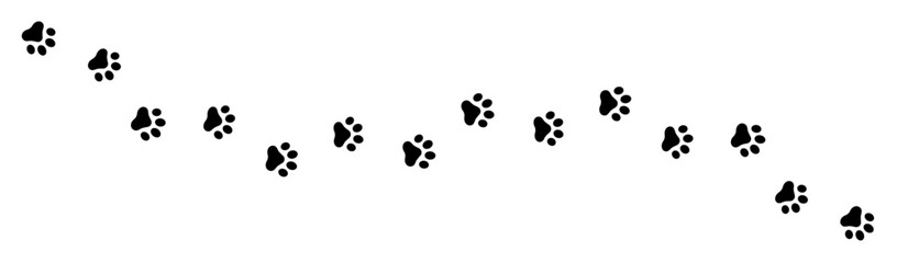 Paw footprint of dog or cat