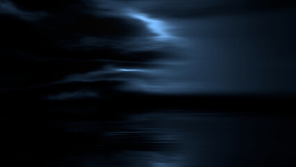 dunkler blauer Himmel und schwarzes Meer