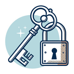 Dynamic Minimal Key And Lock Combination Bold Sec Premium Digital Asset