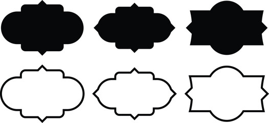 Obraz premium set of black and white labels