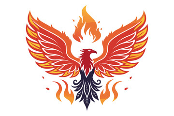 Stylized Burning Phoenix Wing Bold Power Premium Digital Asset Ideal for Marketing