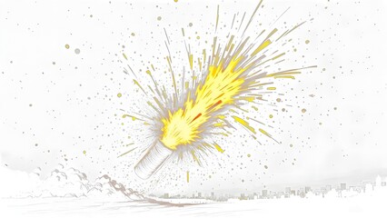 dandelion on black background