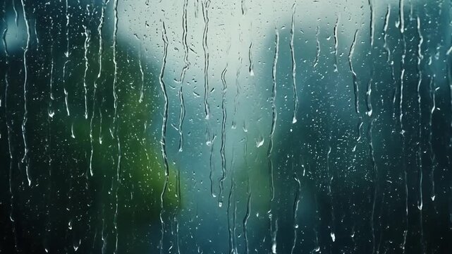 Regen auf Glas