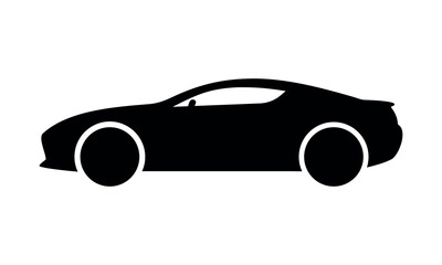 Silhouette of a cat sitting and looking back, deep black vector illustration.