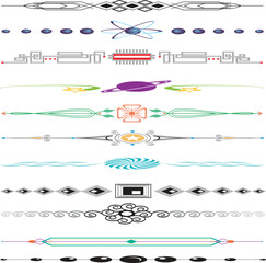 Decorative Divider Line Set – Ornamental Borders & Flourish Elements – Elegant Vector Separator Collection