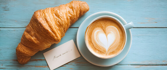 croissant and coffee