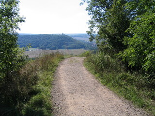 Wanderweg Drei Gleichen mit Blick zur M&uuml;hlburg