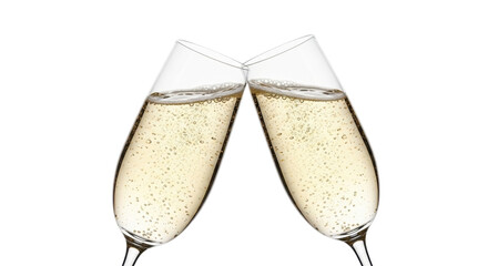Isolated Sparkling Wine Cheers for Celebration Moment with Champagne, Toasting Together
