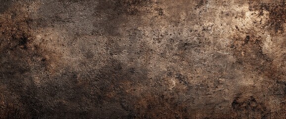 Textured brown surface with dark speckles and varied shading detail