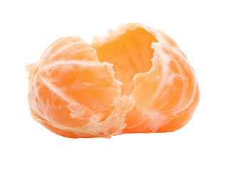 Peeled Tangerine Segment with Rough Edges Keywords: tangerine, peeled, segment isolated on a transparent background