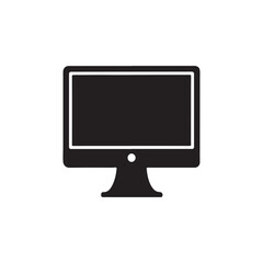 Desktop display screen vector symbol