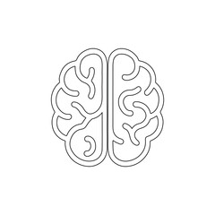 Cognitive Line Art: Black & White Brain Vectors.
