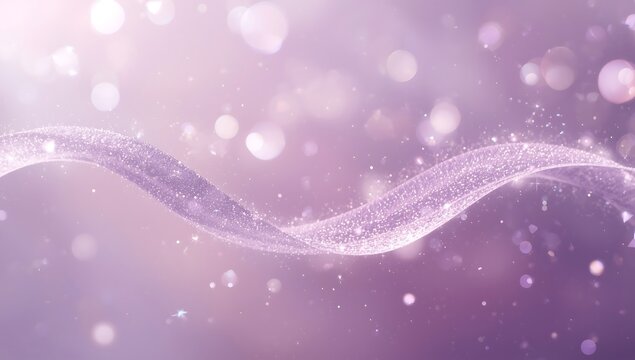 Ethereal wavy light streaks dance through a softly blurred purple and pink bokeh background - Powered by Adobe