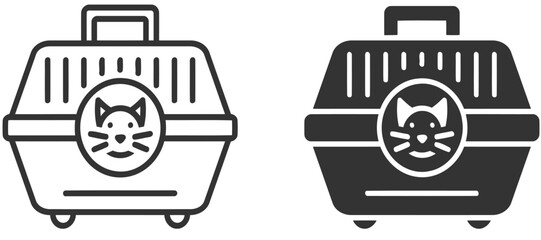 Pet carrier icon vector illustration 