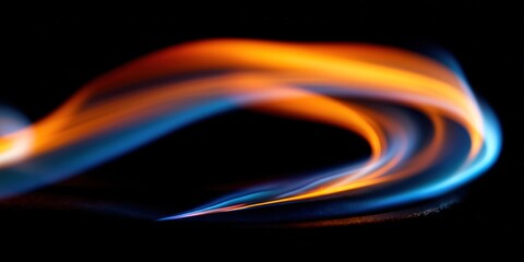 Colorful flames dance in the dark, creating mesmerizing light patterns and captivating movements