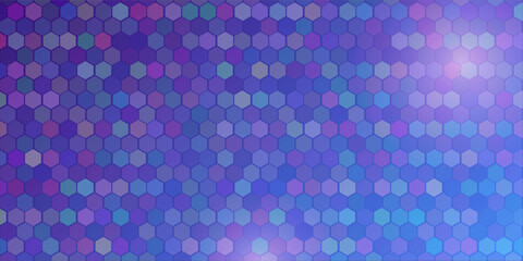 Dark Purple, Pink vector template in hexagonal style. Illustration with set of colorful hexagons. Pattern for texture of wallpapers.