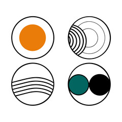 Abstract circle design elements for graphic design