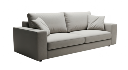Modern upholstered sofa with plush cushions perfect for living room comfort illustration