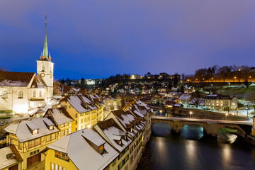 Panoramic view of Bern, swiss Alps, Switzerland