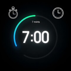 Seven Minute Focus Timer for Productivity and Concentration.