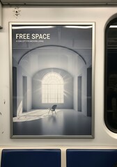 Free Space Subway Ad - A Solitary Chair in an Empty Room.