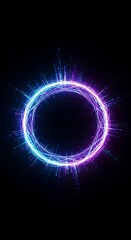 Neon Portal - A Vibrant Circle of Light and Energy.