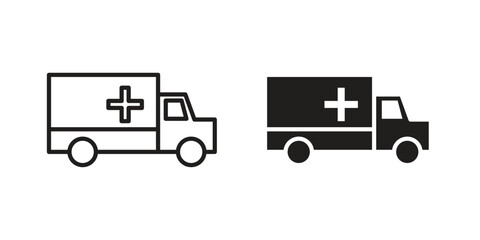 Fototapeta premium Ambulance icon in simple modern vector format. EPS icon pack