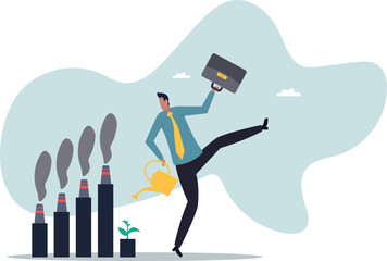 Climate crisis and environment policy, ESG or ecology problem.about a man and his life.