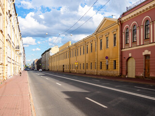 view of Shpalernaya Street in St Petersburg city