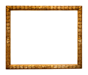 old horizontal carved narrow picture frame cutout