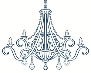 Elegant chandelier with intricate design